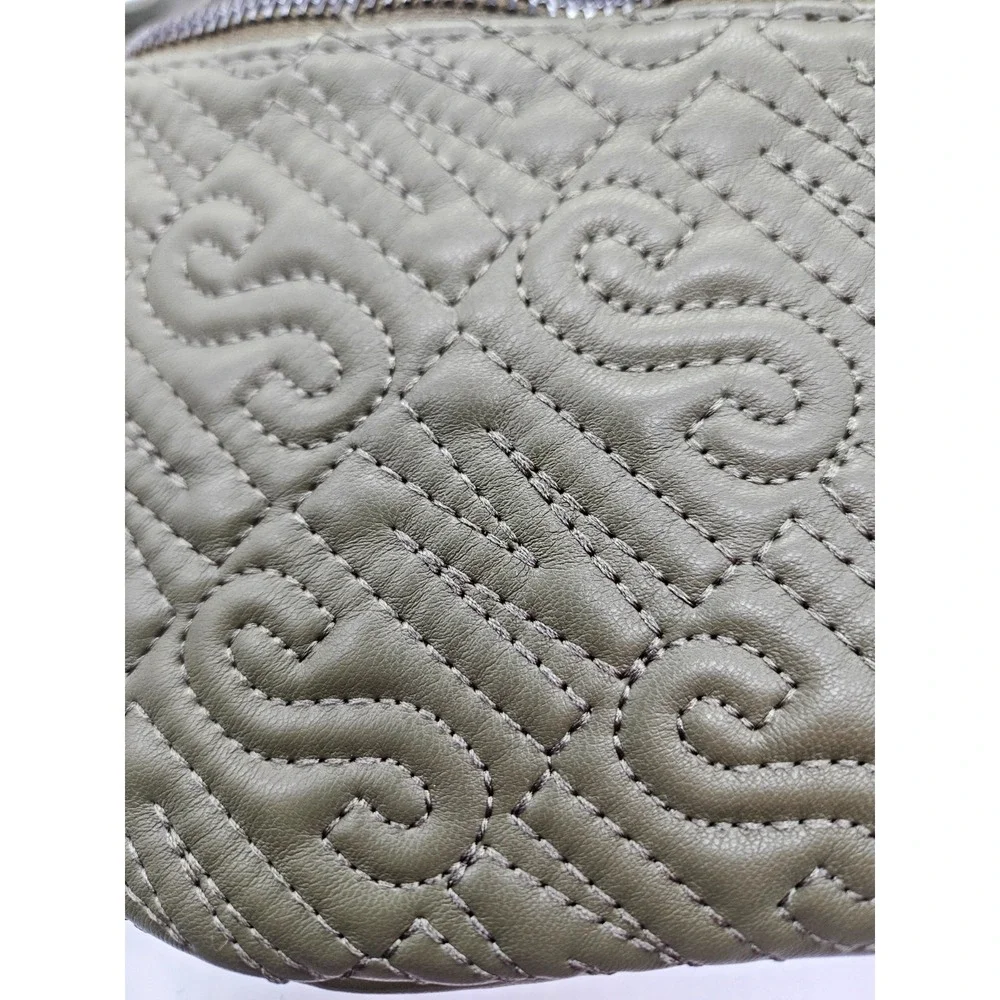 Steve Madden Quilted Belt‎ Bag Olive Green Fanny Pack Crossbody Adjustable Strap